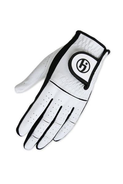 HJ+Glove+Half+Finger+Cotton+Knit+and+Leather+Mens+Golf+Gloves+XL+%23gc+924  for sale online